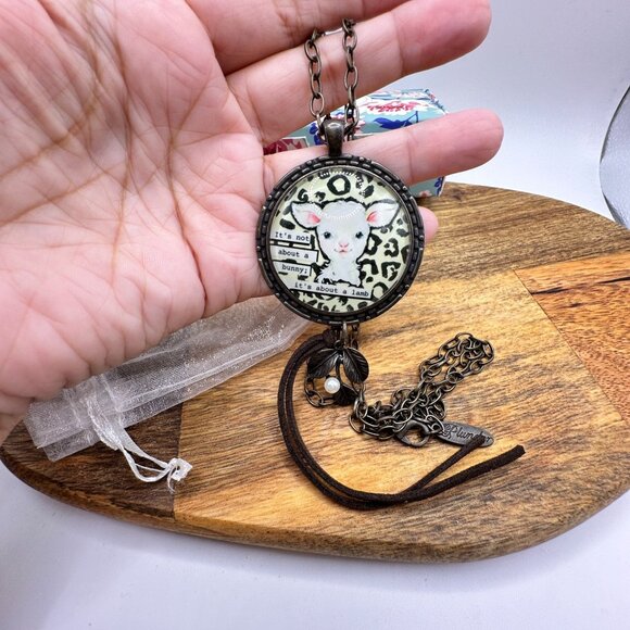 Plunder Design "It's About A Lamb" Necklace Unique Lamb Pendant & Chain - Picture 4 of 6